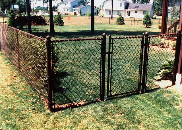 Brown Vinyl Coated Chain Link Fence by Elyria Fence